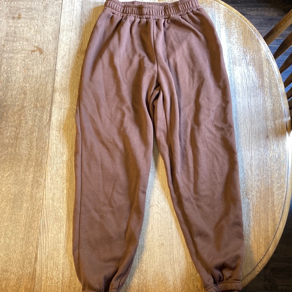 Brown fleece sweatpants
